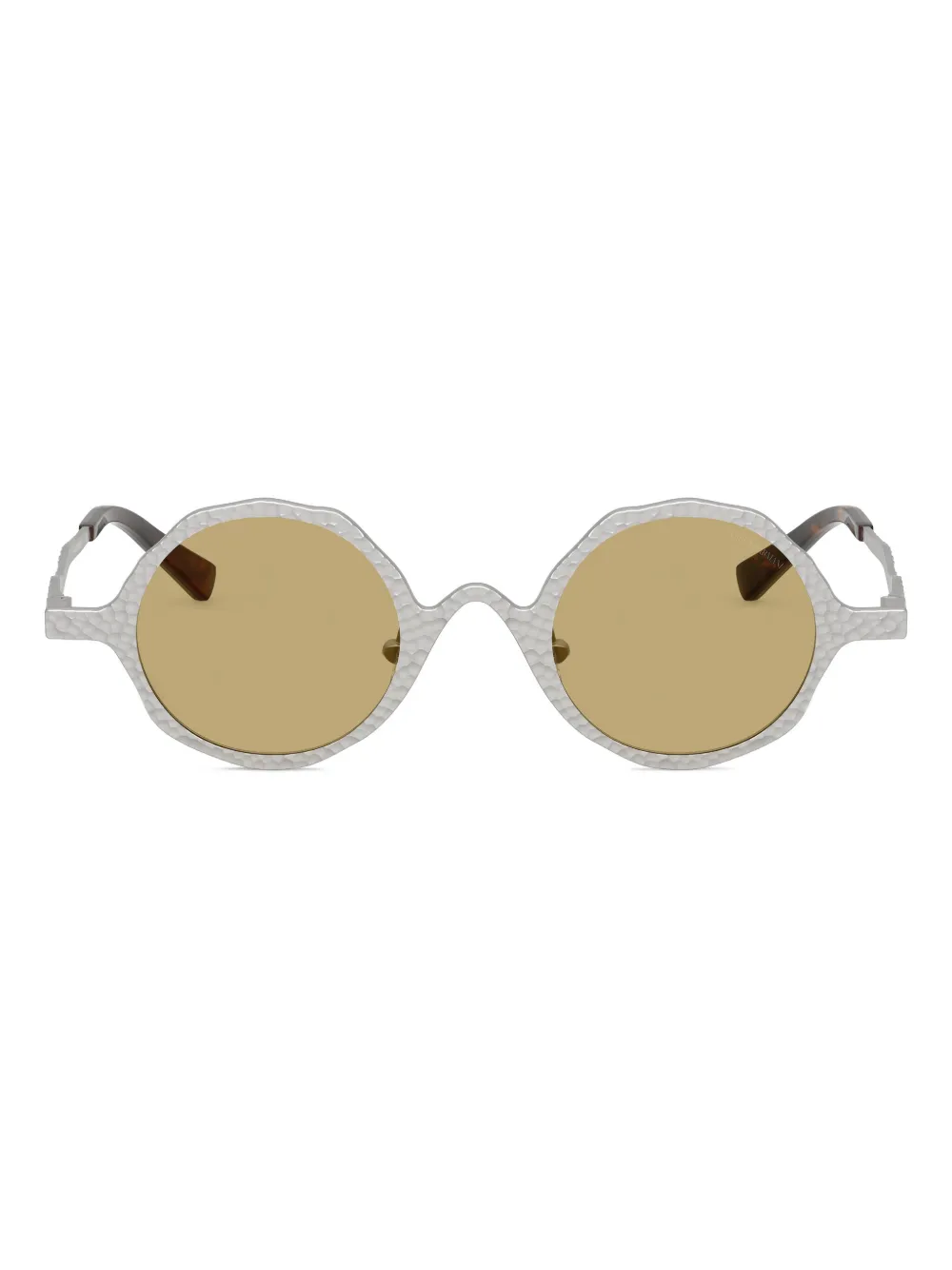 Emporio Armani Zonnebril met rond montuur Zilver
