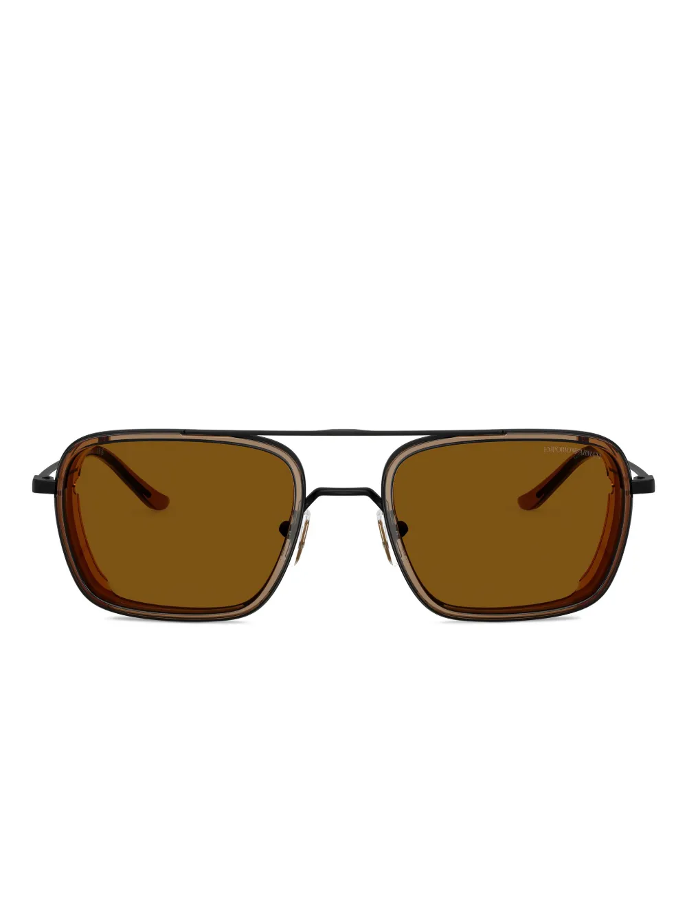 Emporio Armani Zonnebril met piloten montuur Bruin