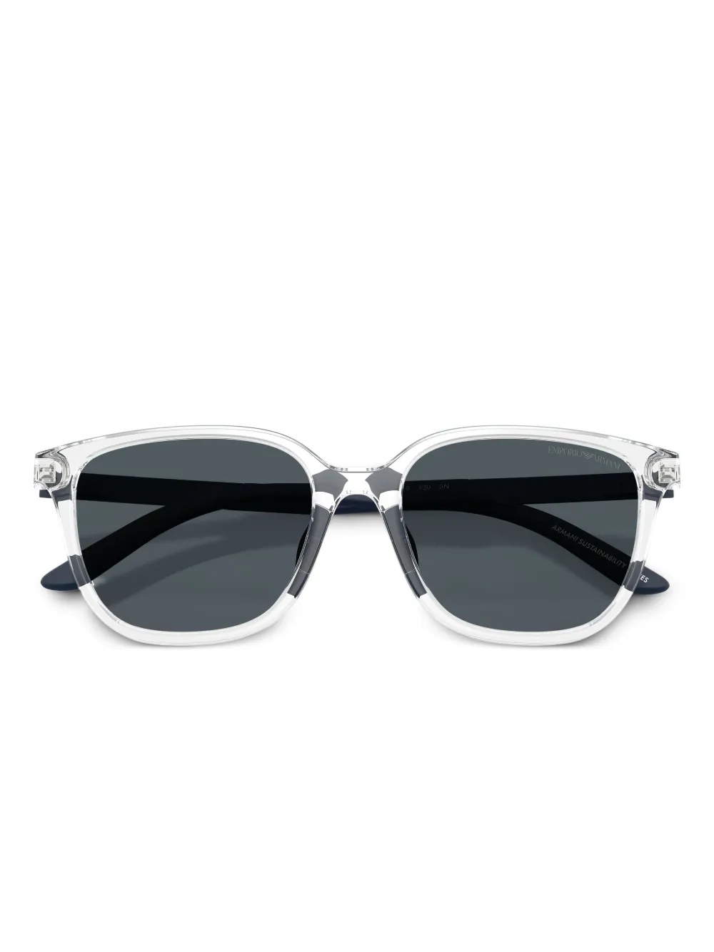 Emporio Armani Zonnebril met vierkant montuur Wit
