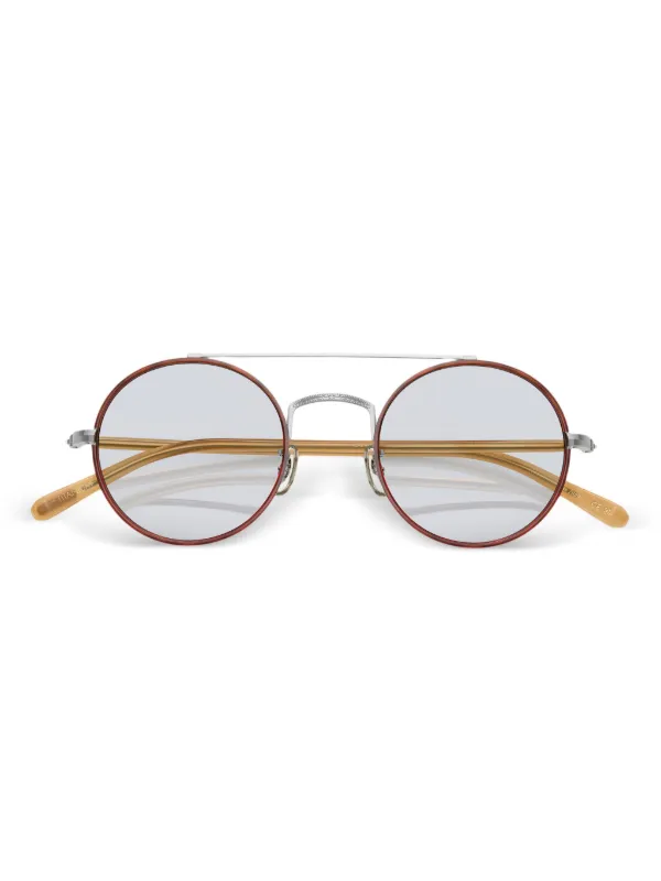 Oliver Peoples ラウンド眼鏡フレーム | ブラウン | FARFETCH JP
