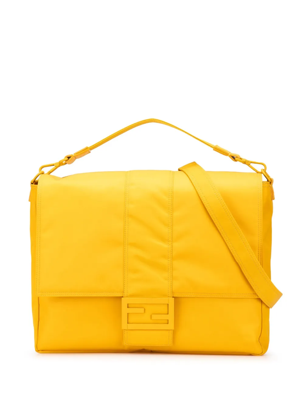 Fendi Pre-Owned bolsa satchel Baguette grande de nylon Econyl 2010-2024 | amarillo | Image 1