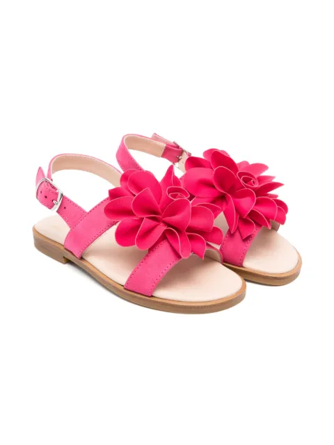 Il Gufo sandalias con apliques florales