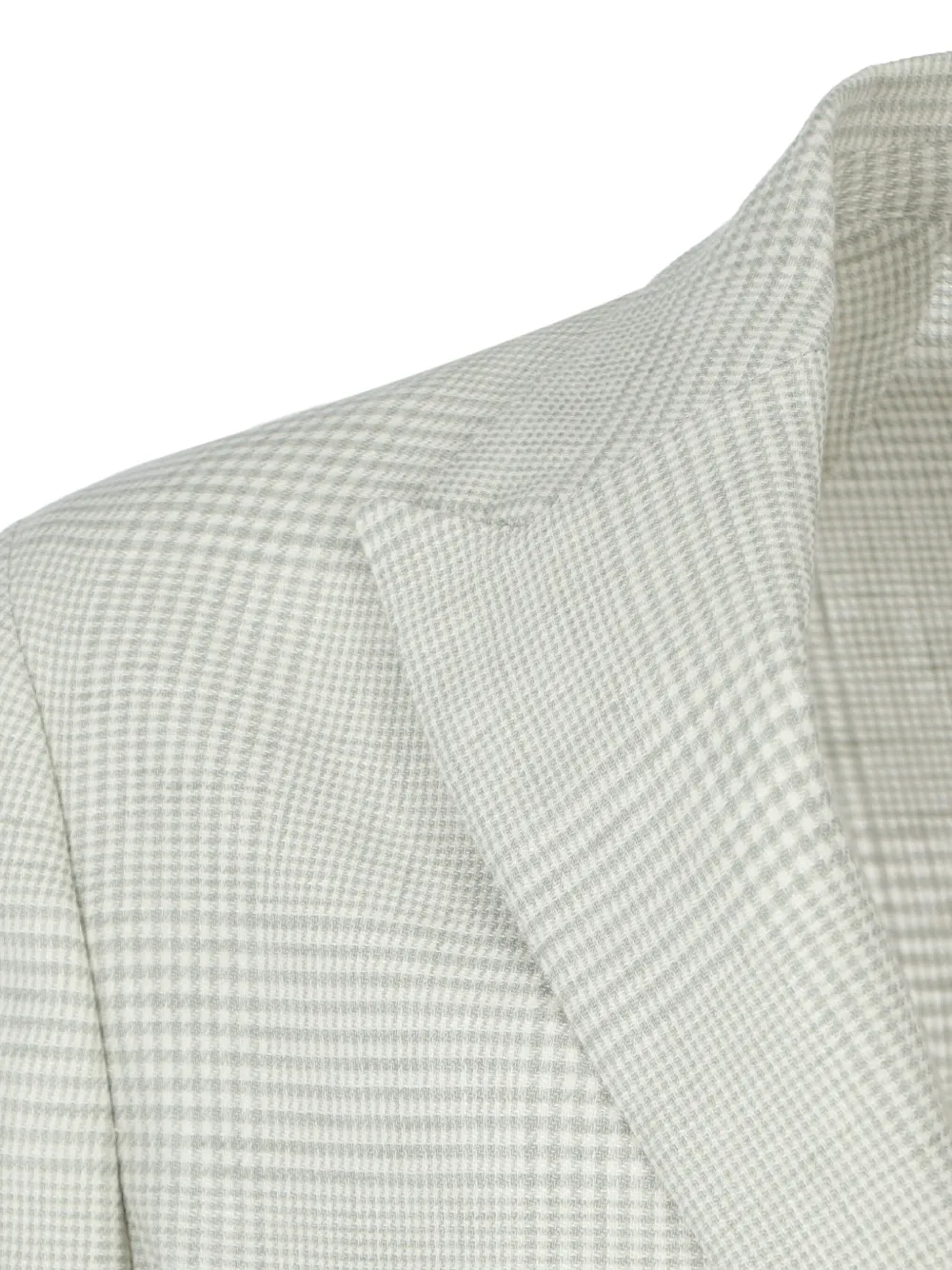 Eleventy Check-pattern Blazer In White