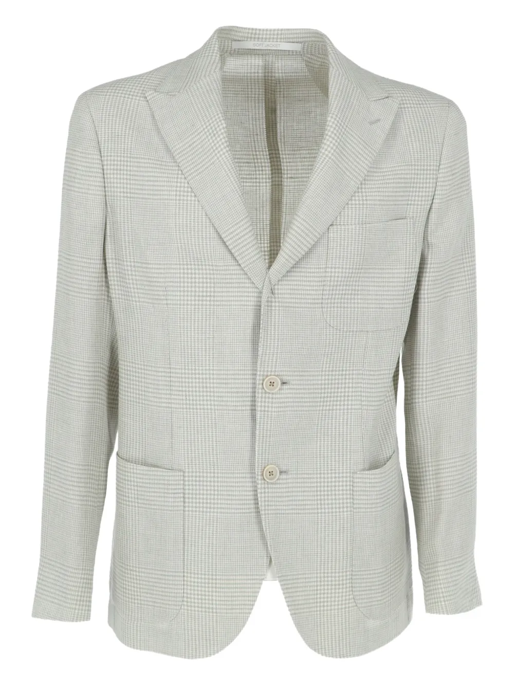 Eleventy check-pattern blazer | Green | Image 1