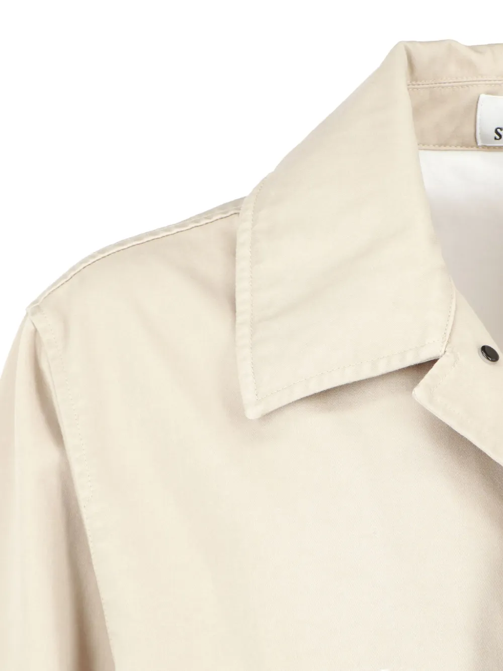 Stone Island Buttoned Coat In Neutral