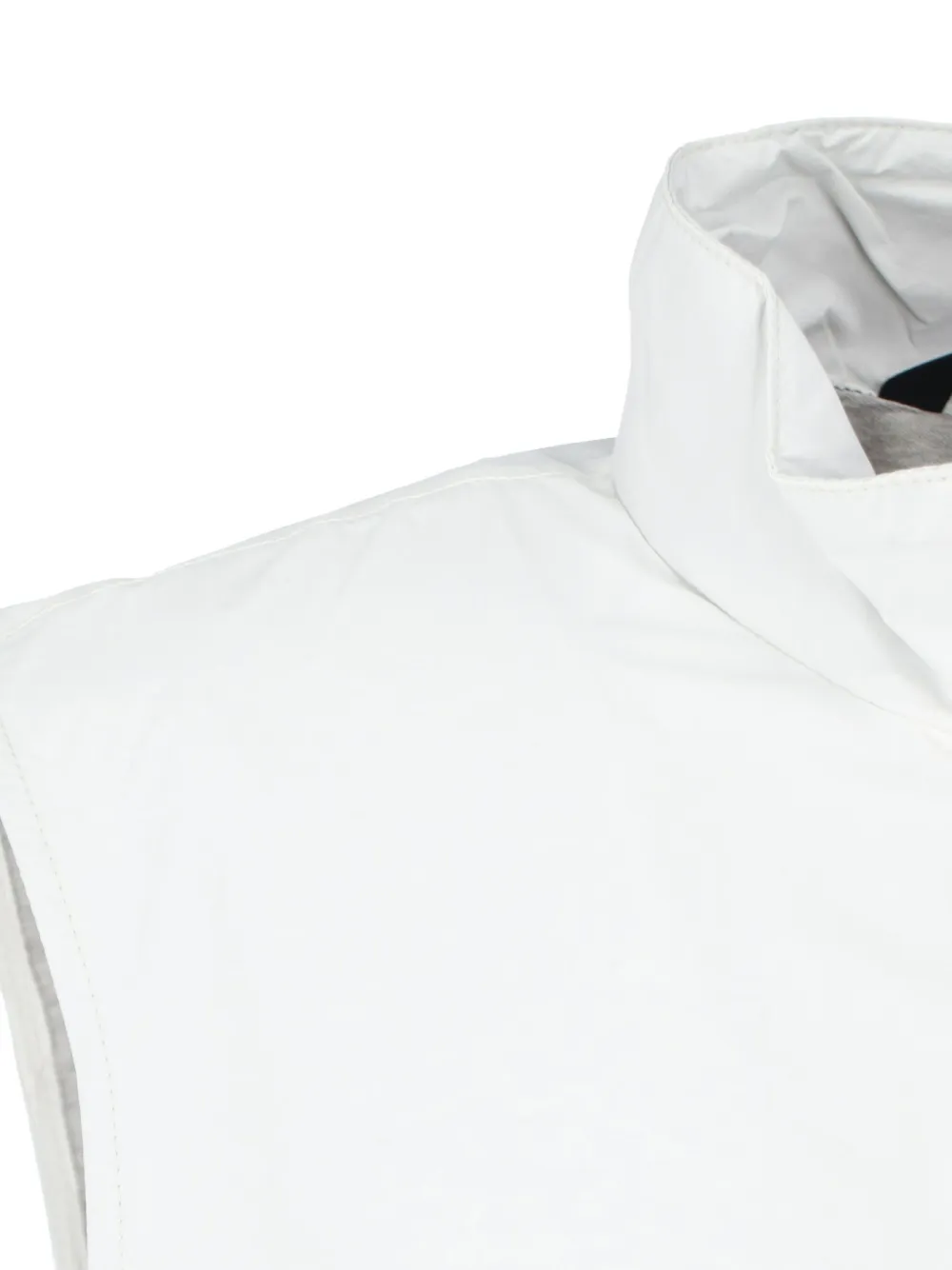 Fay Zip Sleeveless Gilet In White