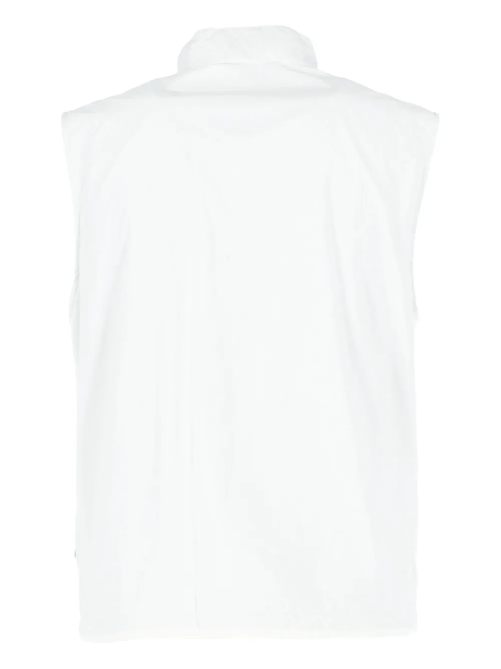 Fay Zip Sleeveless Gilet In White