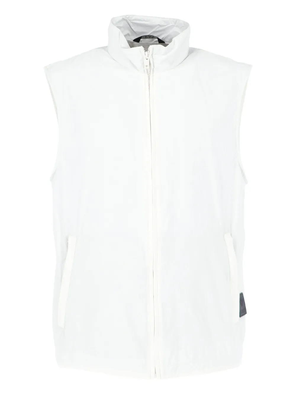 Fay Zip Sleeveless Gilet In White