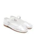 Il Gufo elastic-strap leather ballet flats - Silver