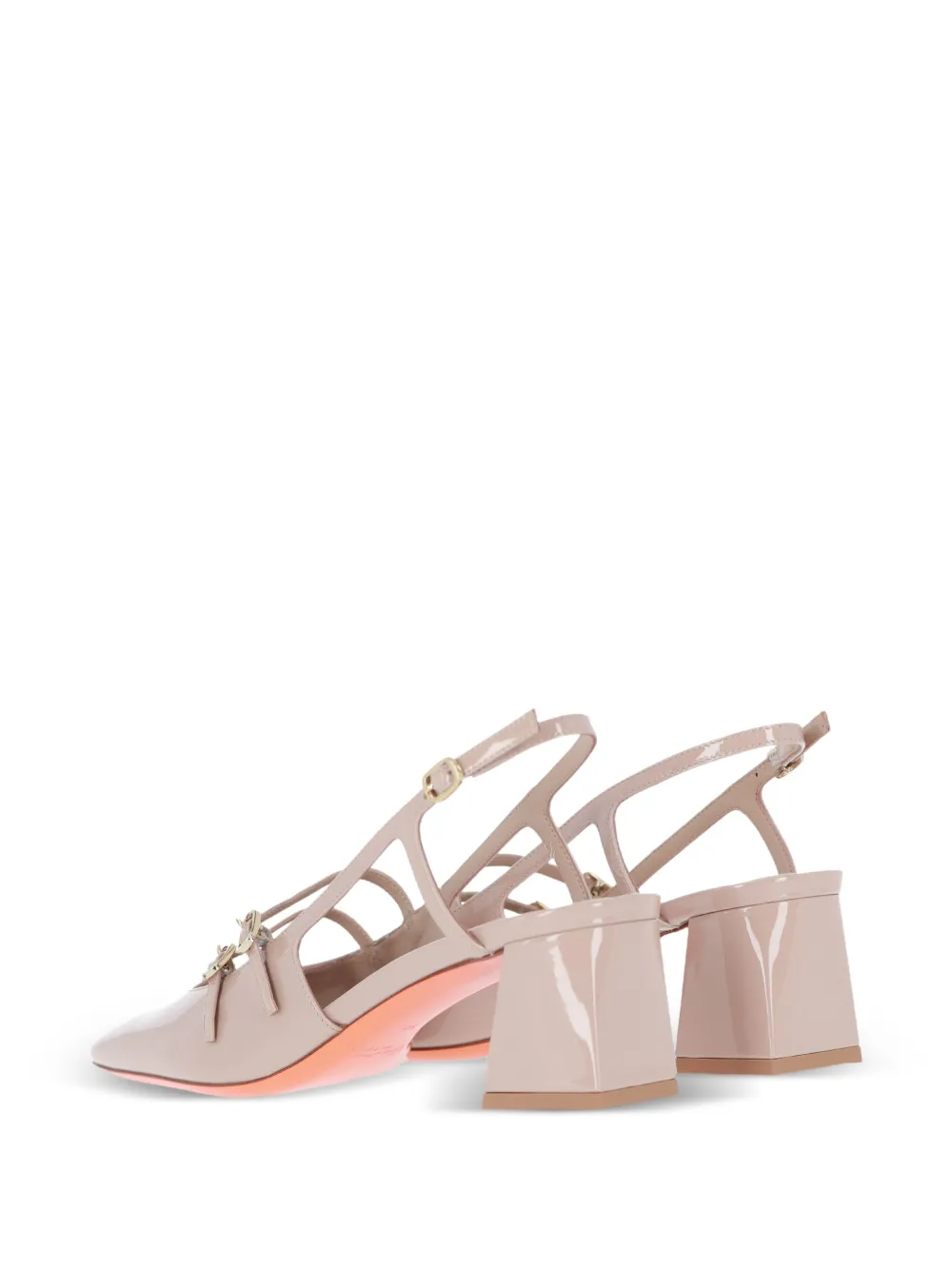 Santoni 50mm Aurora Buckled Pumps In Pink