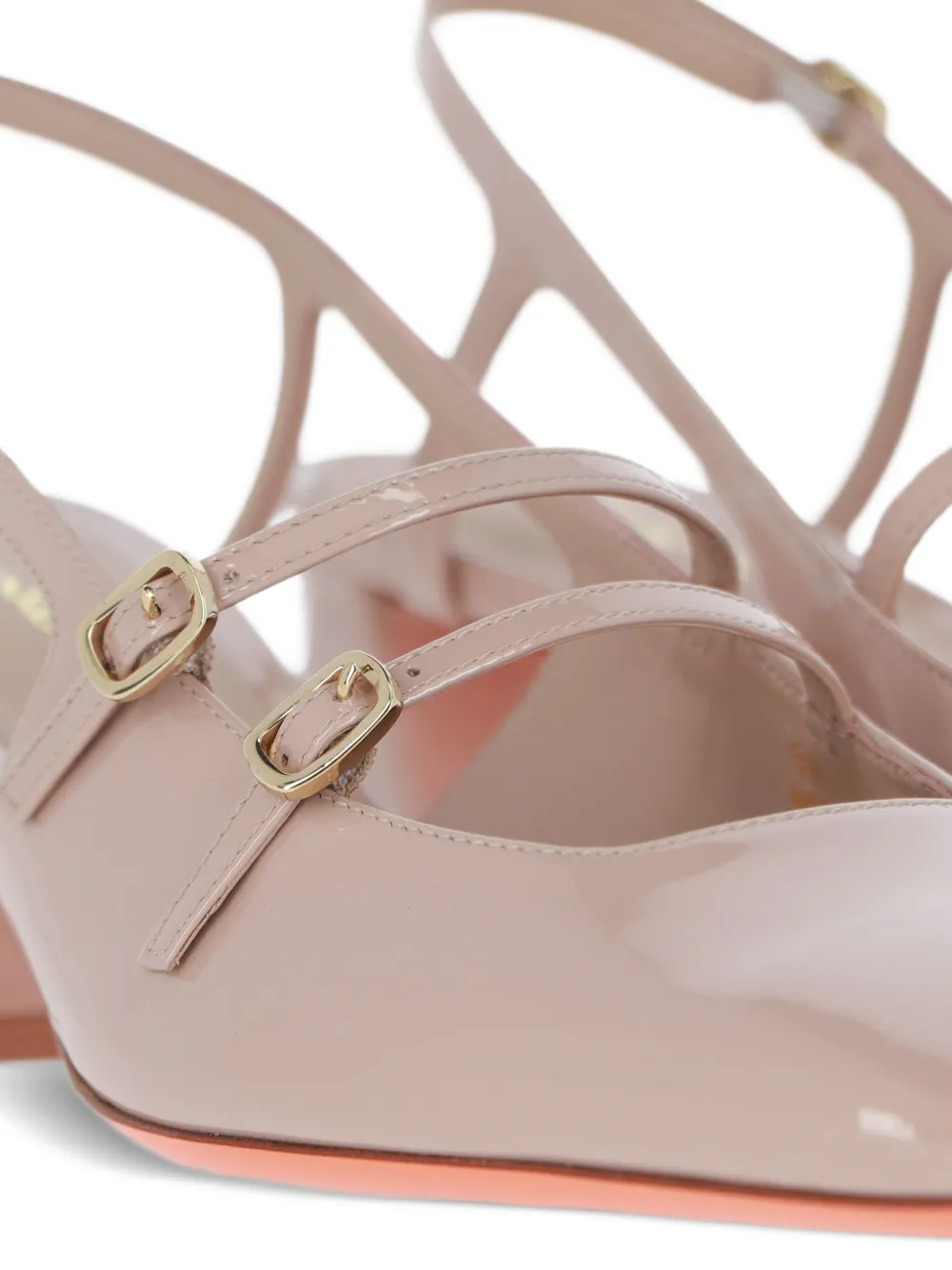 Santoni 50mm Aurora Buckled Pumps In Pink