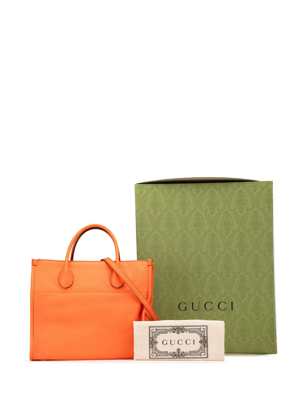 Gucci Pre-Owned Borsa tote piccola convertibile in pelle di vitello zigrinata con logo 2016 a oggi | Image 6
