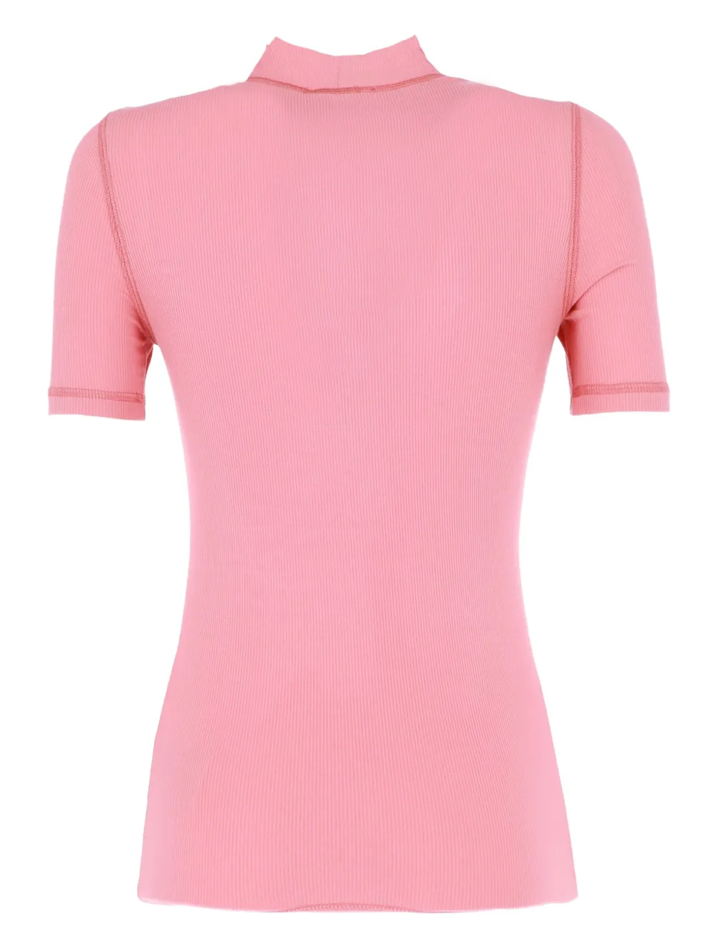 Diesel T-mokky-microdiv Ribbed T-shirt In Pink