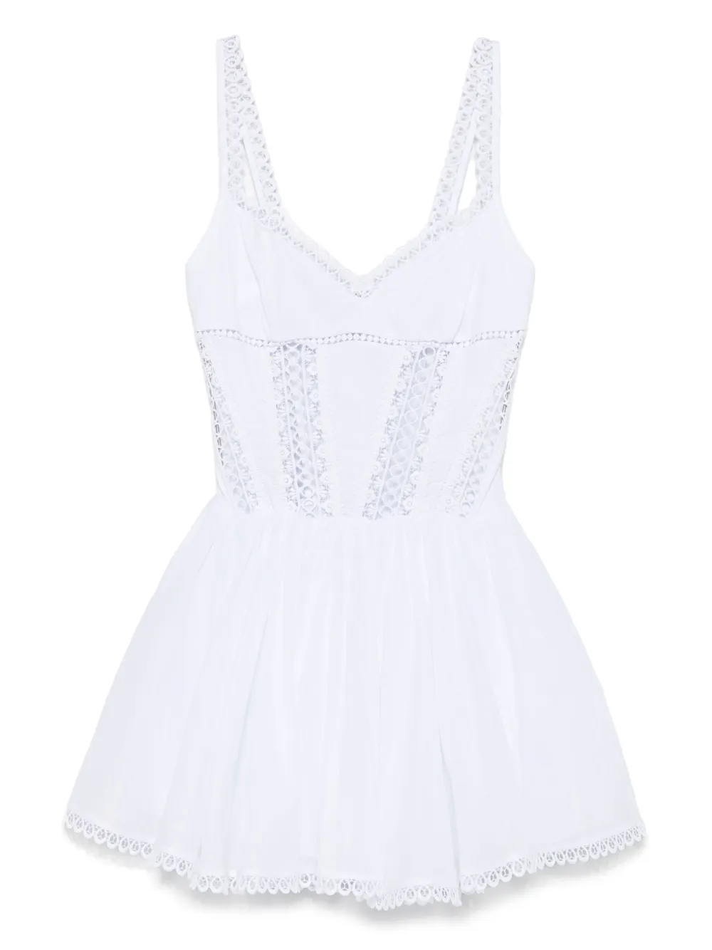 Charo Ruiz Ibiza Gardenia mini-jurk Wit