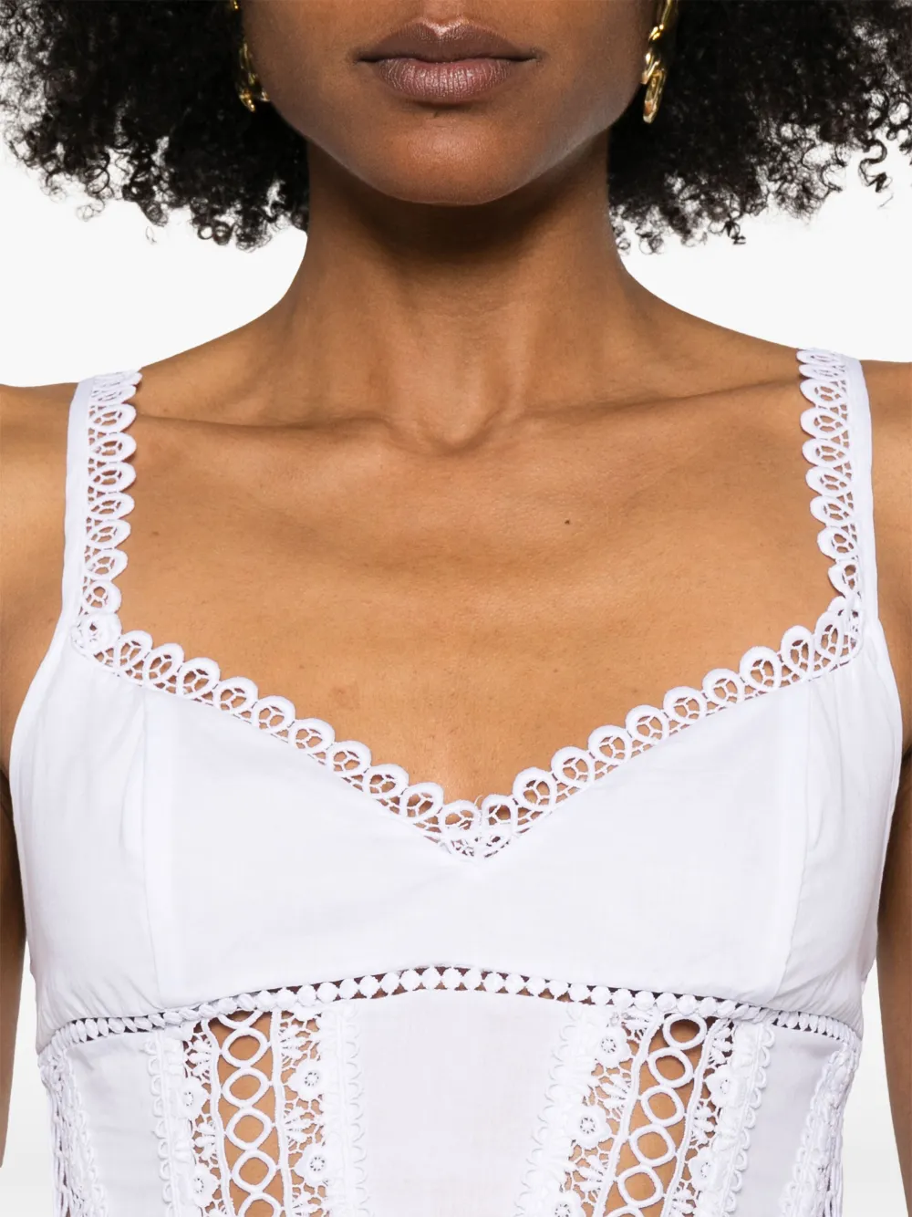Charo Ruiz Ibiza Gardenia mini-jurk Wit