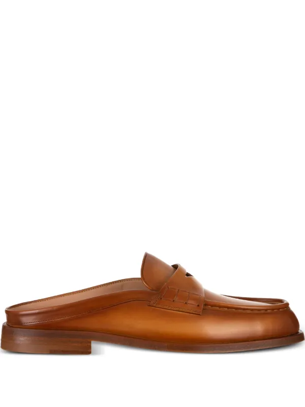 Santoni Loafer Mules in Brown