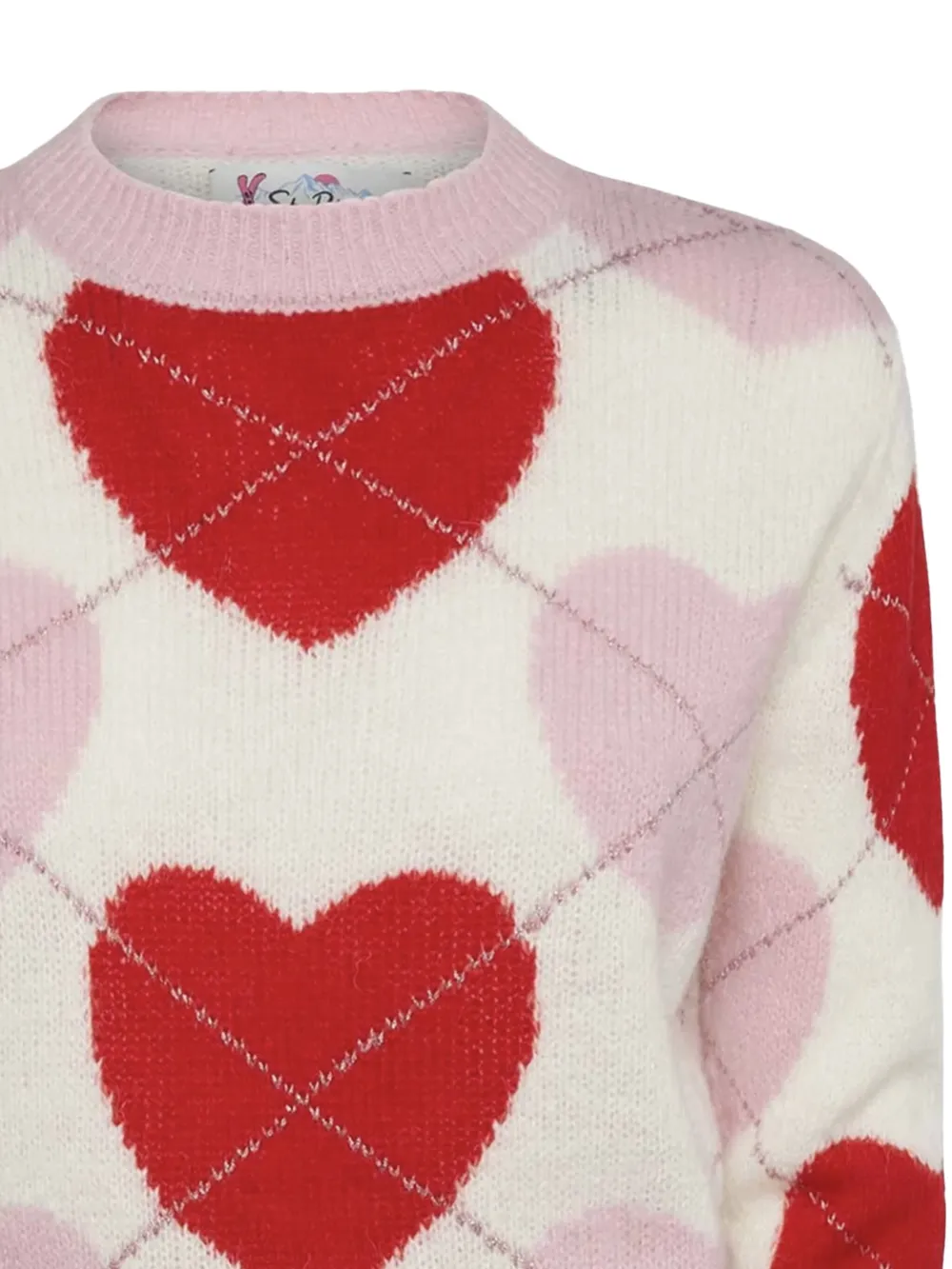 Mc2 Saint Barth New Queen Heart-print Sweater In White