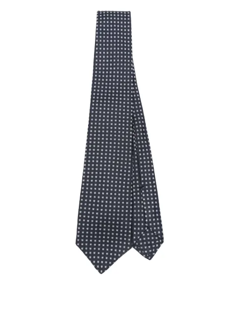Kiton patterned-jacquard tie