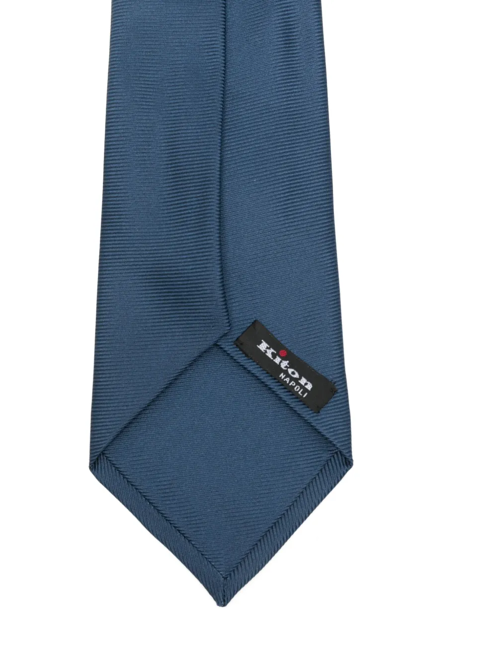 Kiton Zijden stropdas - Blauw