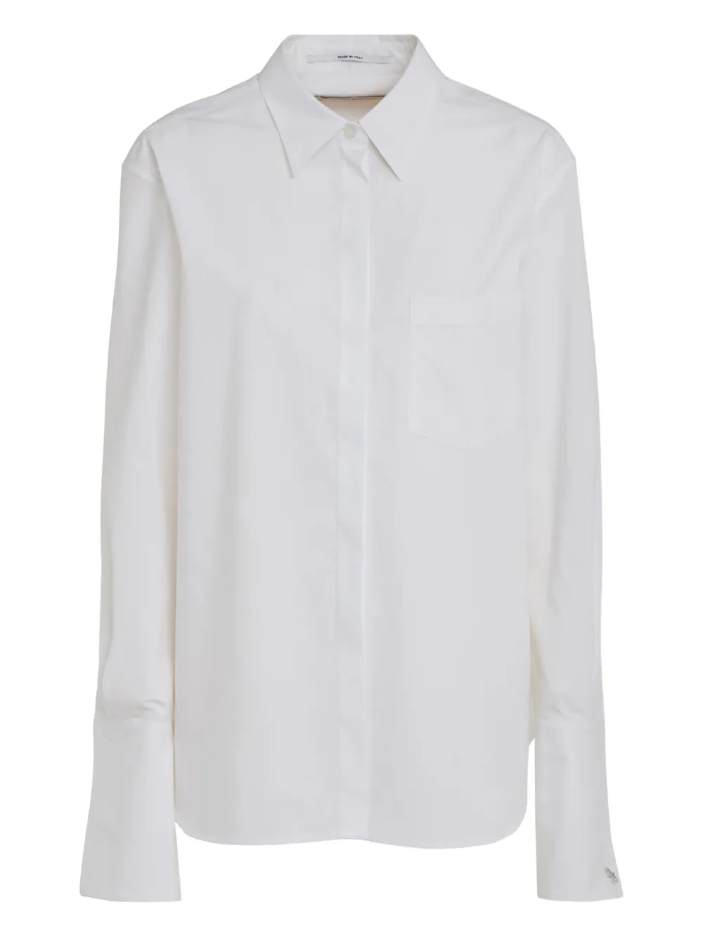 Another Tomorrow Oversized Linen Shirt In White