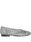 Sarah Chofakian Mosaico metallic woven ballet flats - Silver