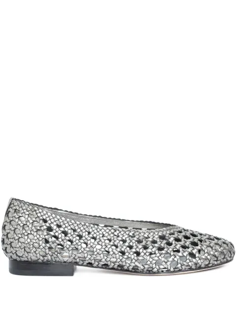 Sarah Chofakian Mosaico metallic woven ballet flats