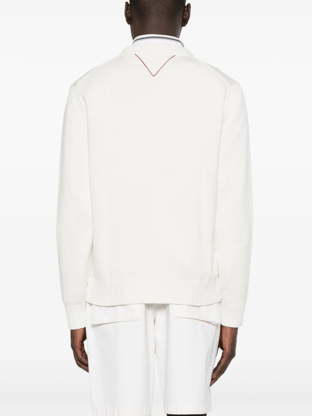 Tommy Hilfiger Trui met intarsia-logo Wit