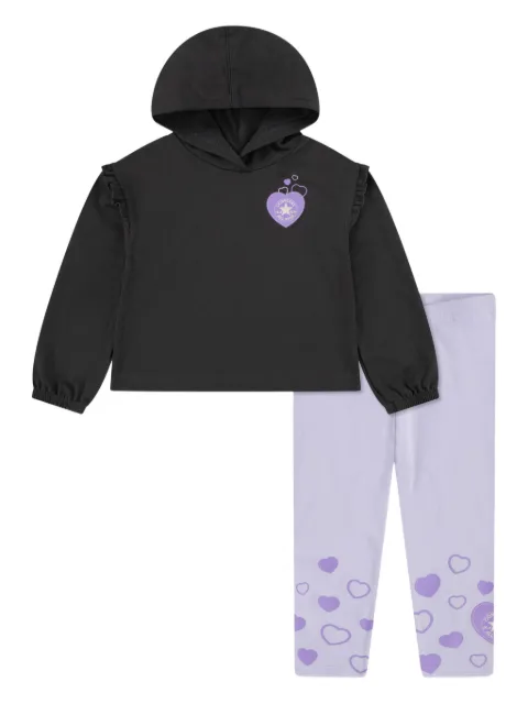 Converse Kids heart-print hoodie and leggings