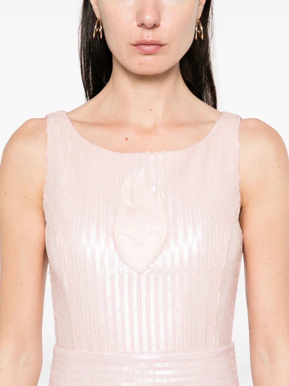 Atu Body Couture Maxi-jurk met pailletten Roze