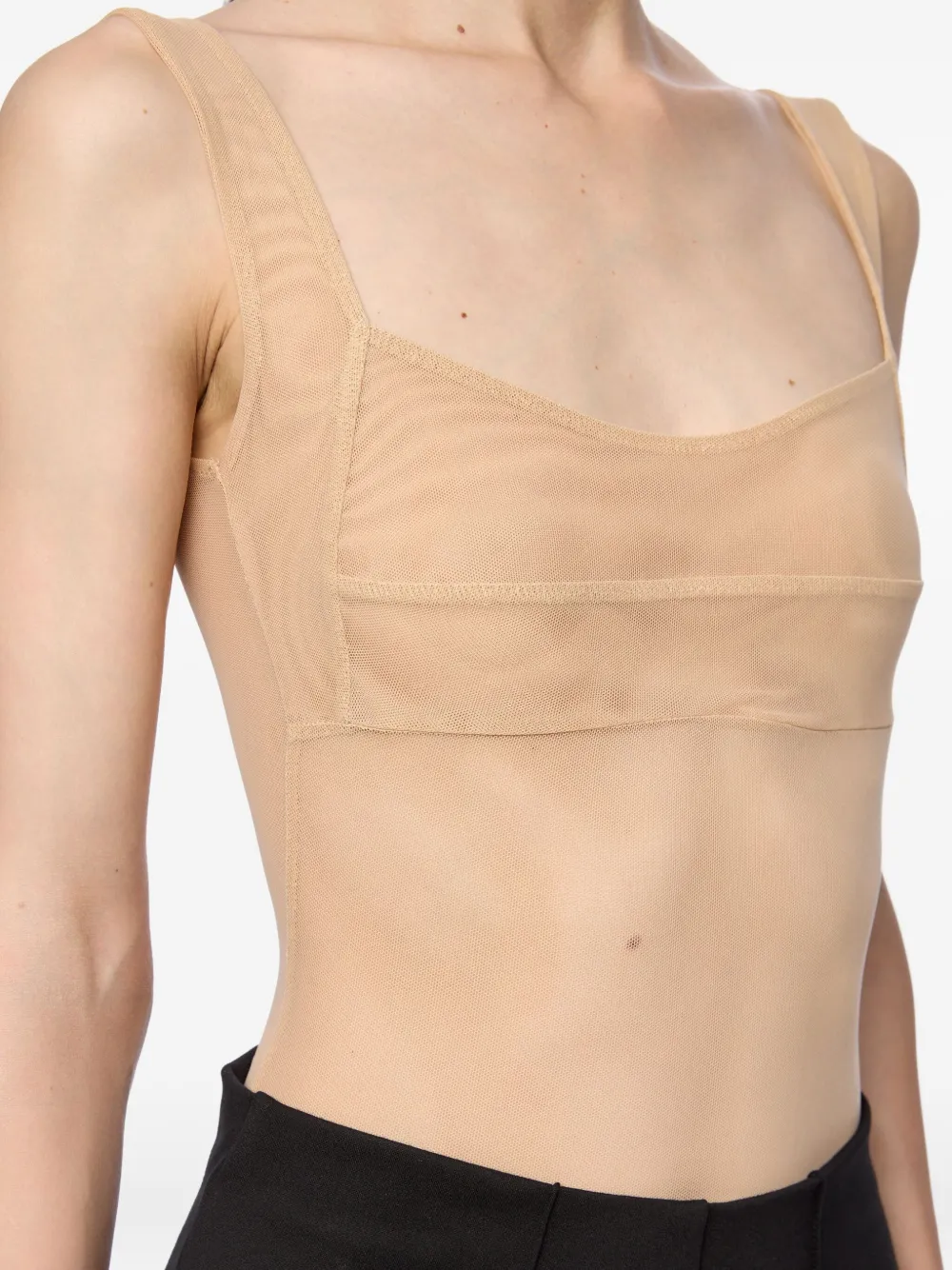 Atu Body Couture Body met mesh Beige