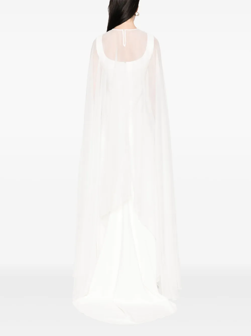Atu Body Couture Maxi-jurk met afneembare cape Wit