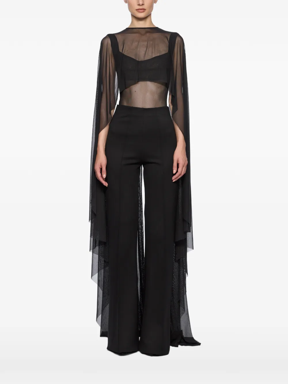 Atu Body Couture Semi-transparentes Cape - Schwarz