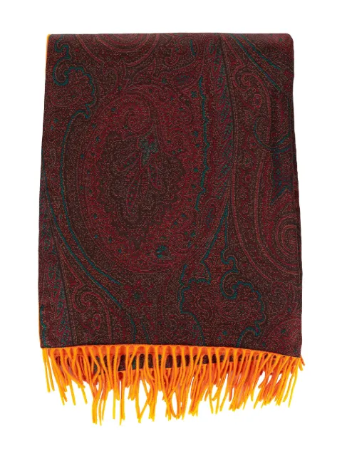ETRO paisley-pattern fringed scarf