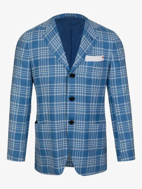 Kiton blazer à carreaux