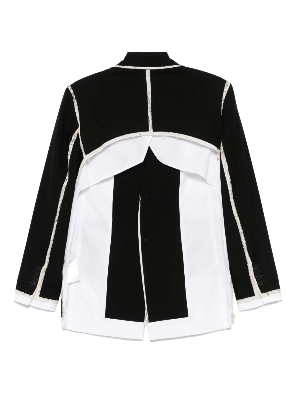 Feng Chen Wang Blazer met open rug Zwart
