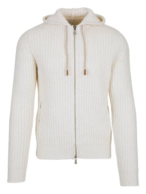 Eleventy zip-up knitted hoodie