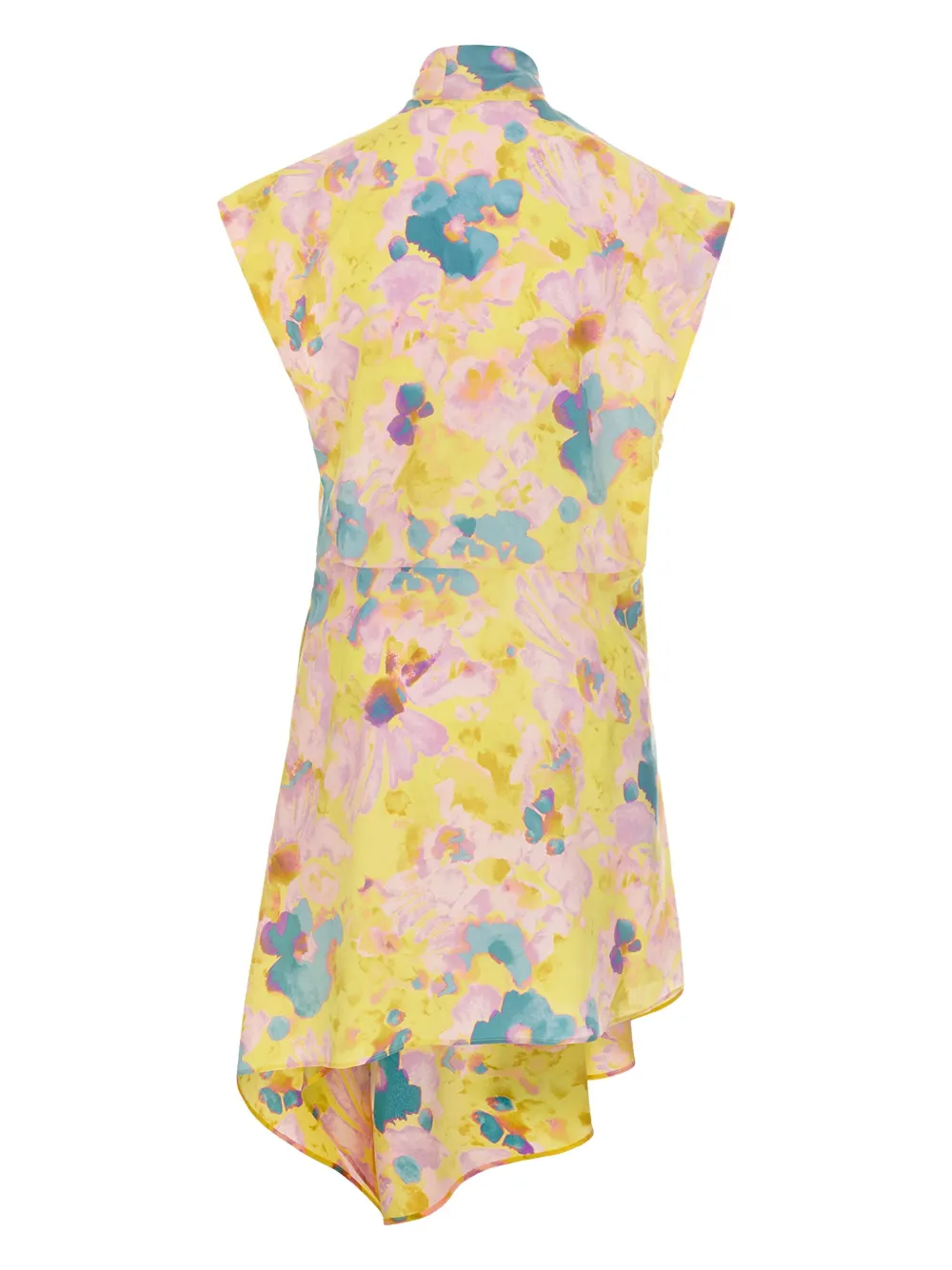 Stella McCartney Jurk met bloemenprint en strik - Geel