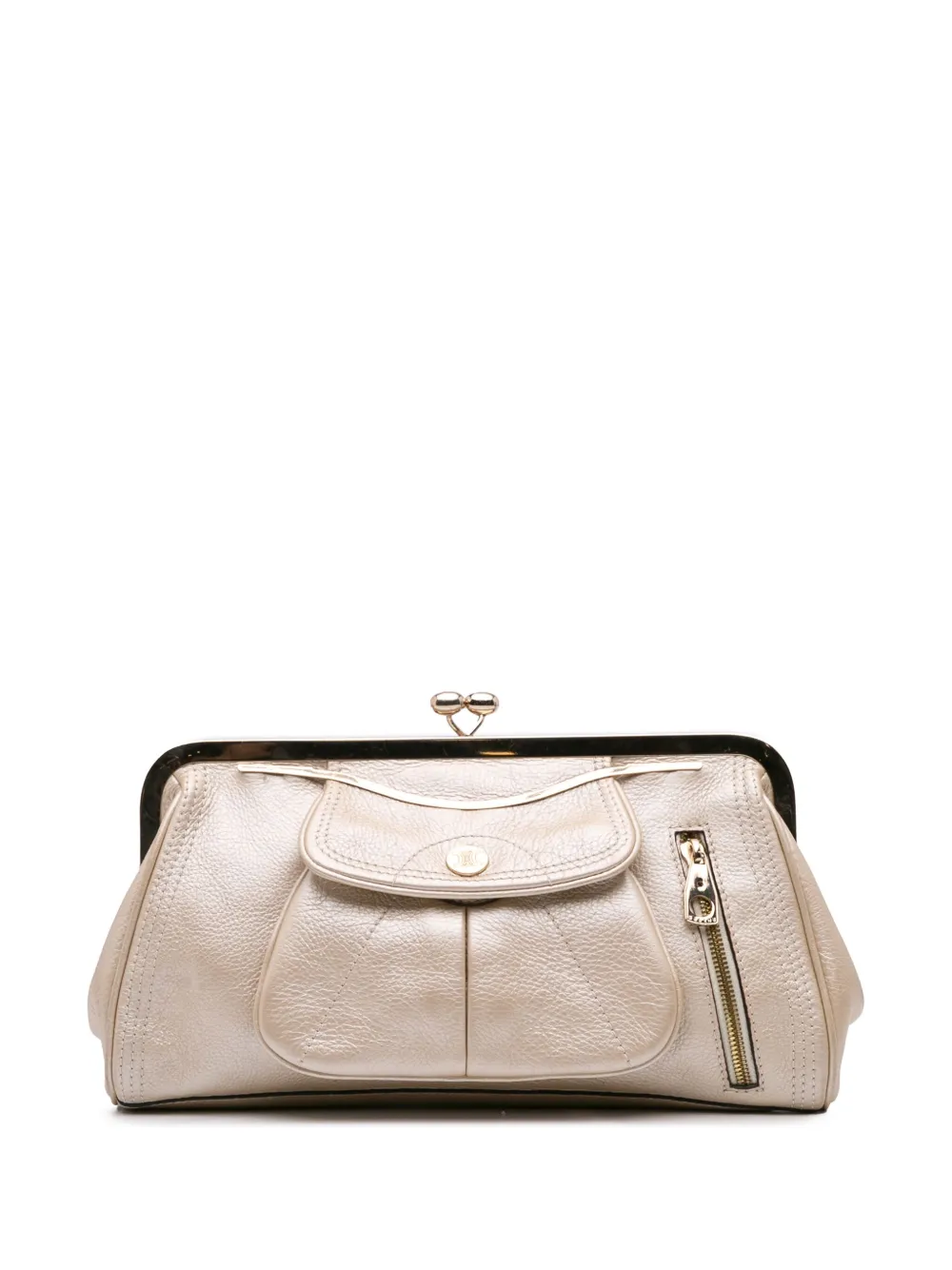 Céline Pre-Owned 20th Century レザークラッチバッグ - ゴールドトーン Céline Pre-Owned 20th Century レザークラッチバッグ - ゴールドトーン