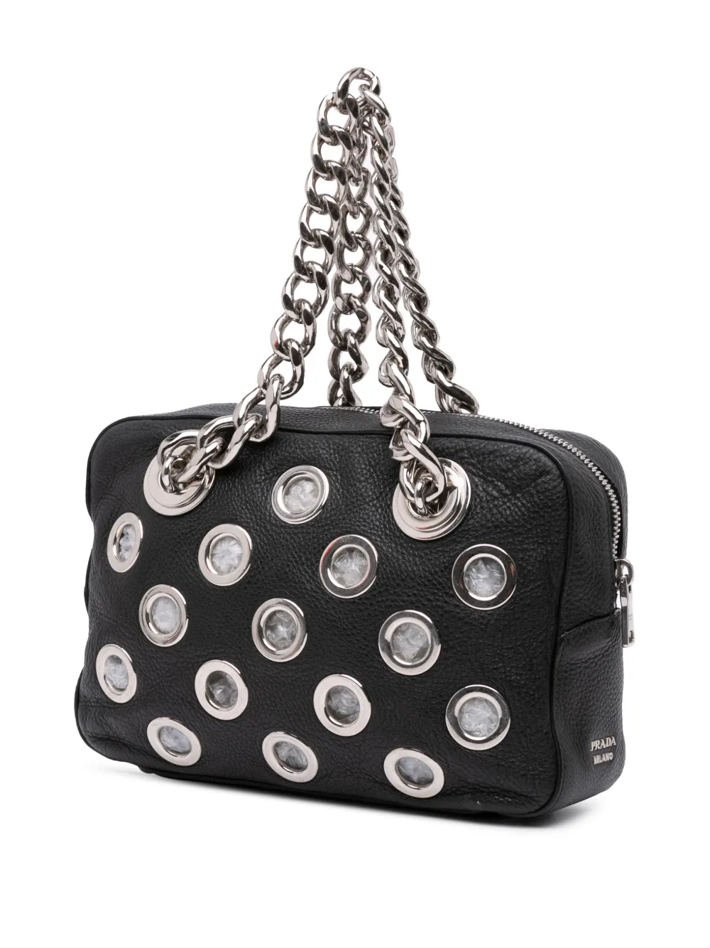 Prada Pre-Owned 2000-2024 Vitello Daino Grommet Chain shoulder bag | Pre-Owned | Image 2