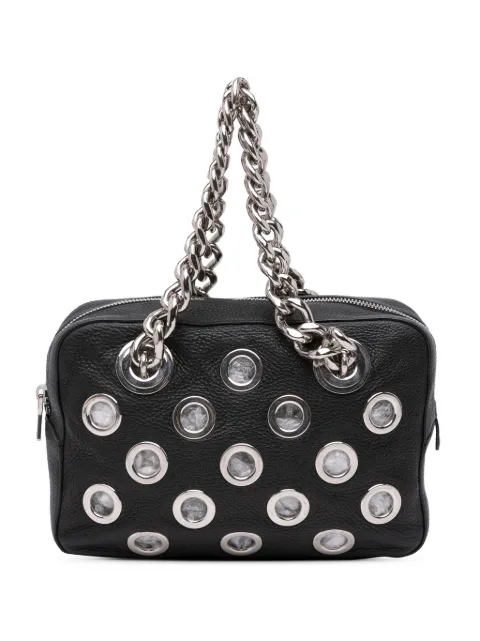 Prada Pre-Owned 2000-2024 Vitello Daino Grommet Chain shoulder bag
