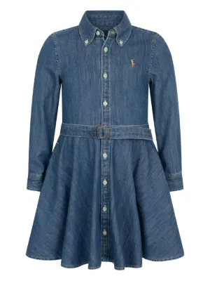 POLO RALPH LAUREN KIDS デニムワンピース | ブルー | FARFETCH JP