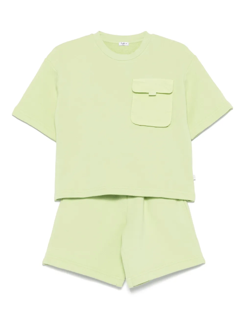 Il Gufo Top en shorts Groen