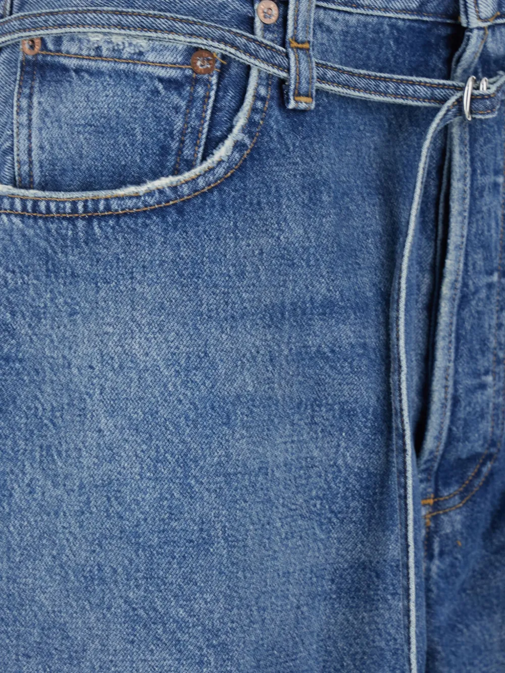 AGOLDE Emmi jeans met ceintuur Blauw