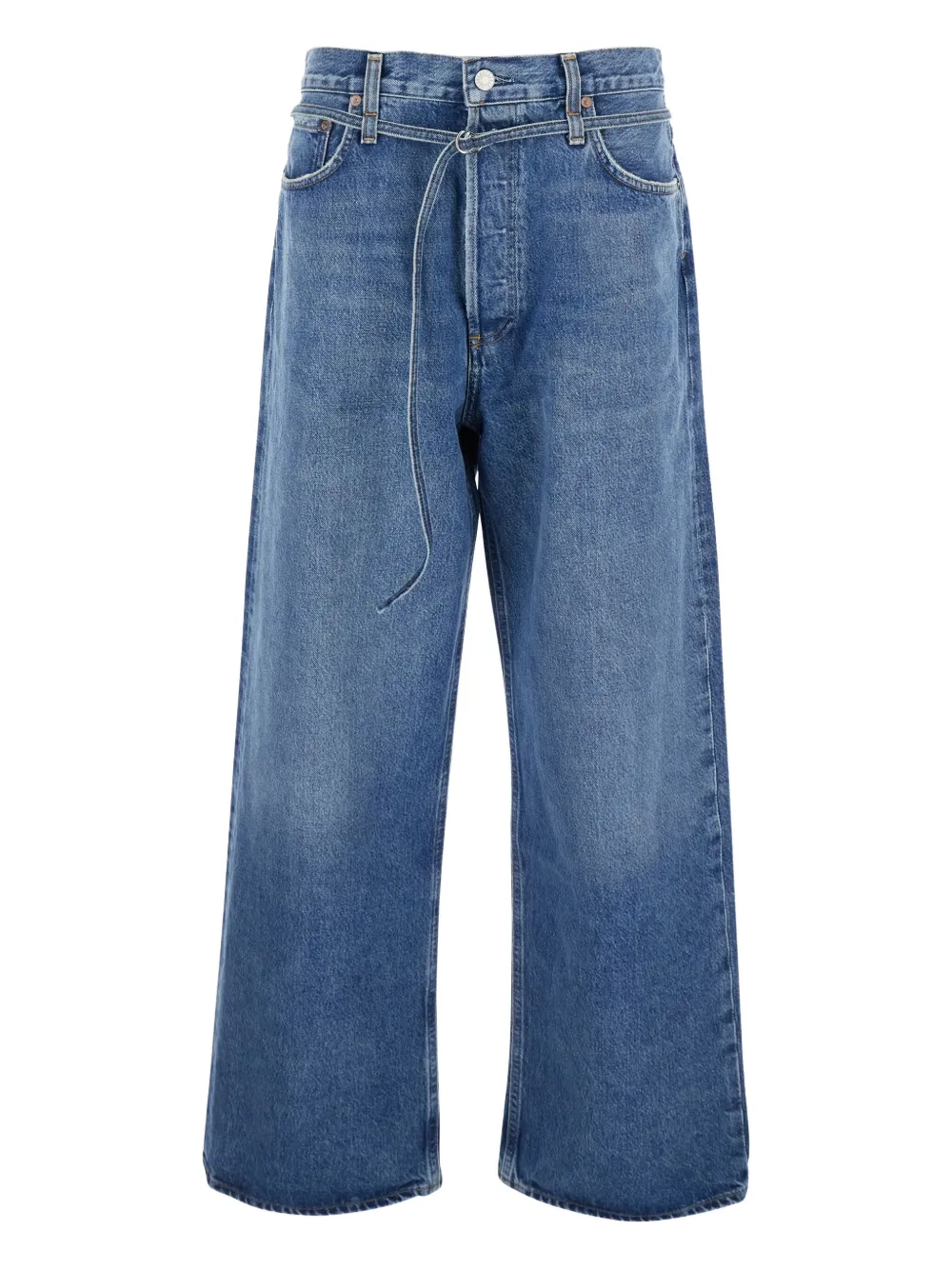 AGOLDE Emmi jeans met ceintuur Blauw