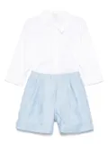 Il Gufo pleated shorts set - Blue