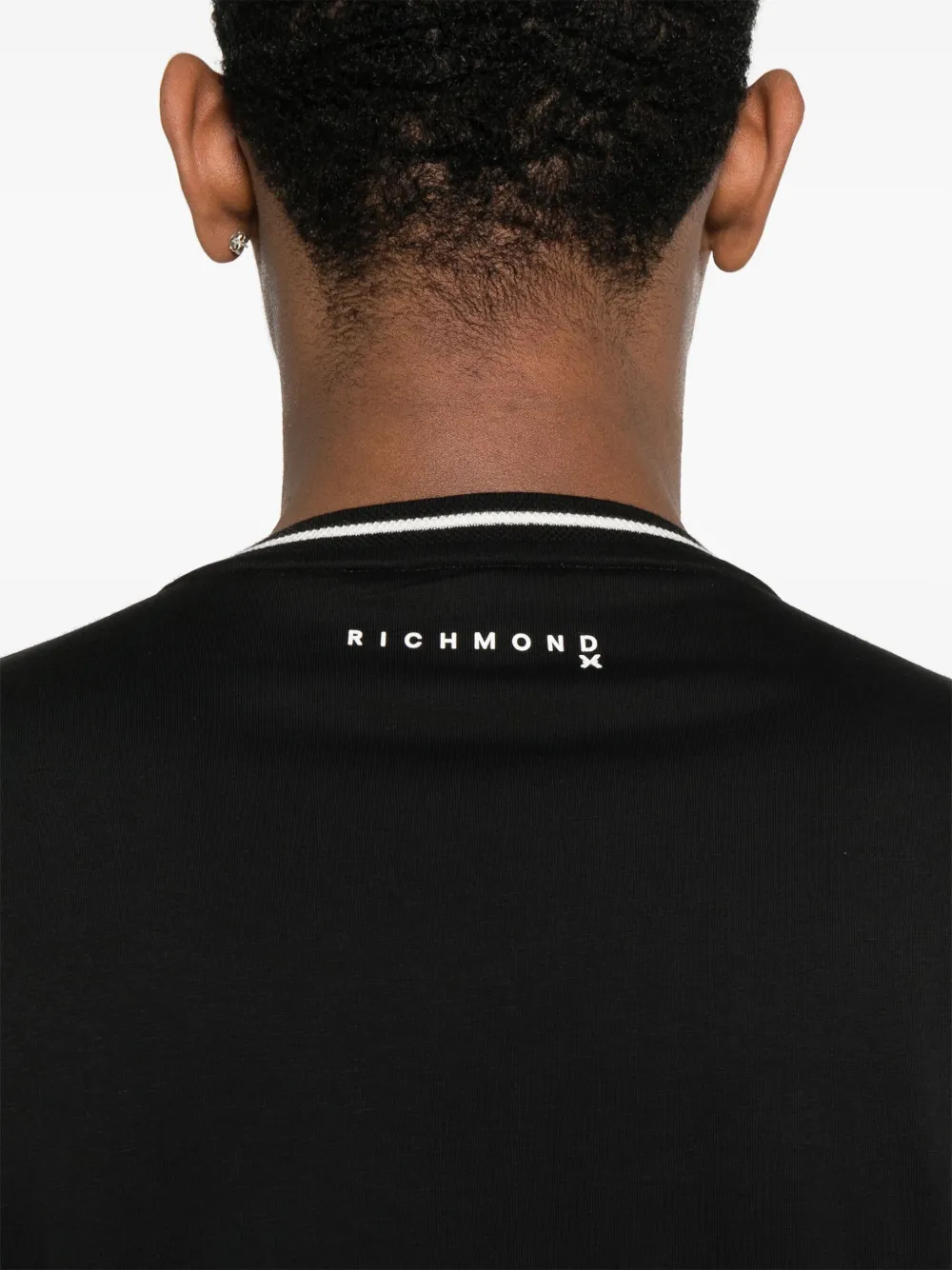 John Richmond T-shirt met logoprint Zwart