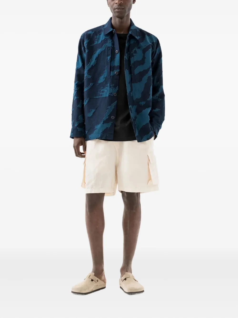 Maharishi Bonsai camouflage-print button-up shirt - Blauw