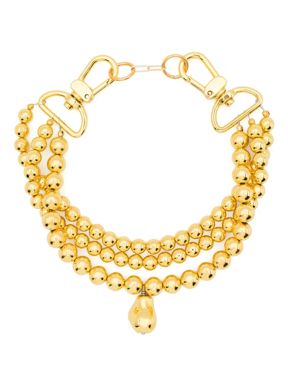 Atu Body Couture Beaded Necklace In Gold