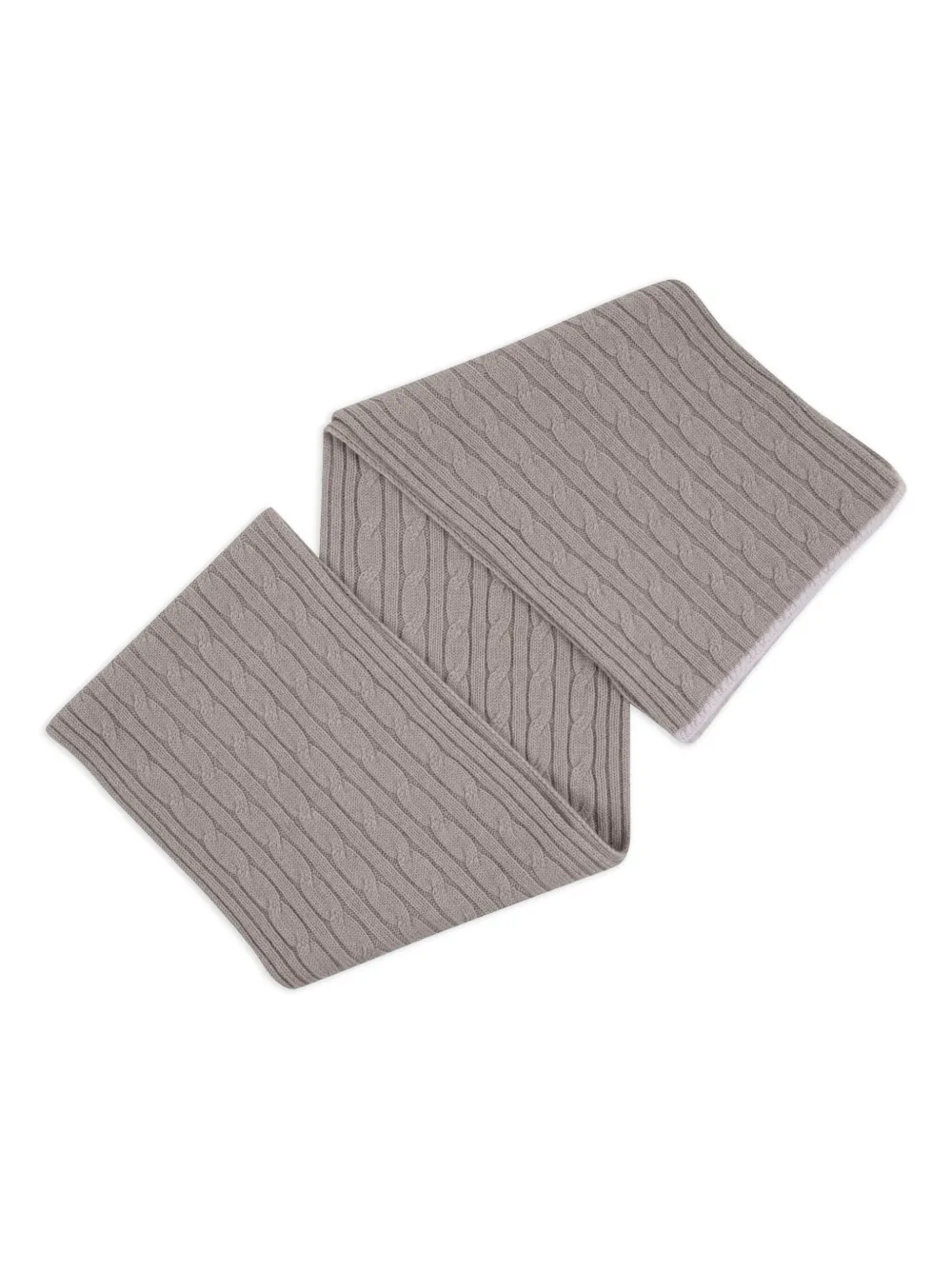 Eleventy Kabelgebreide sjaal - Beige