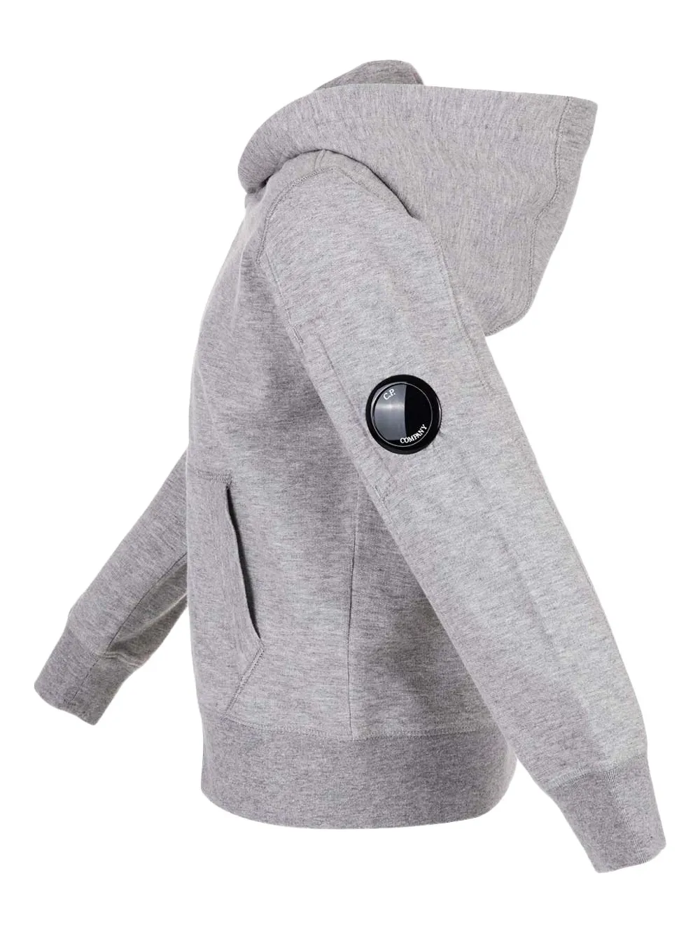 C.p. Company Lens-detail Hoodie In Gray